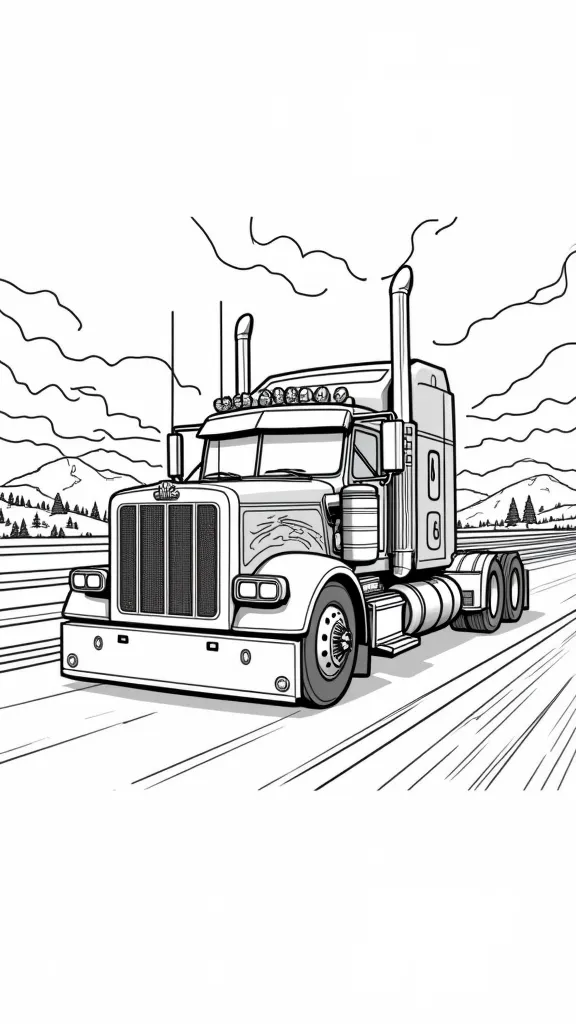 coloriages Peterbilt personnalisés